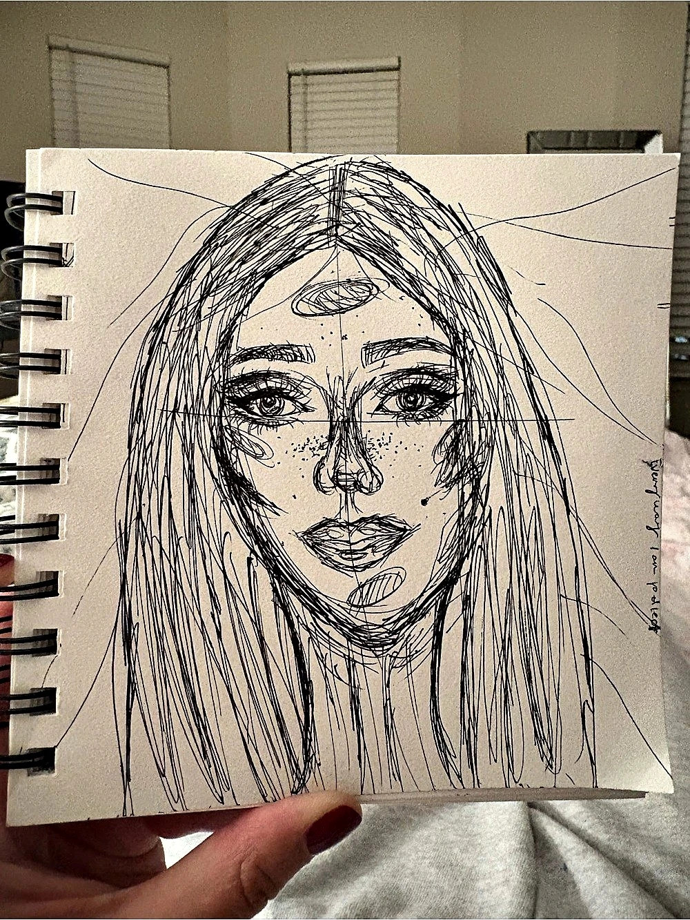 Original Portrait Drawing Black & White